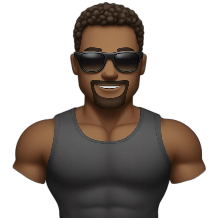 gym bro with sunglasses emoji