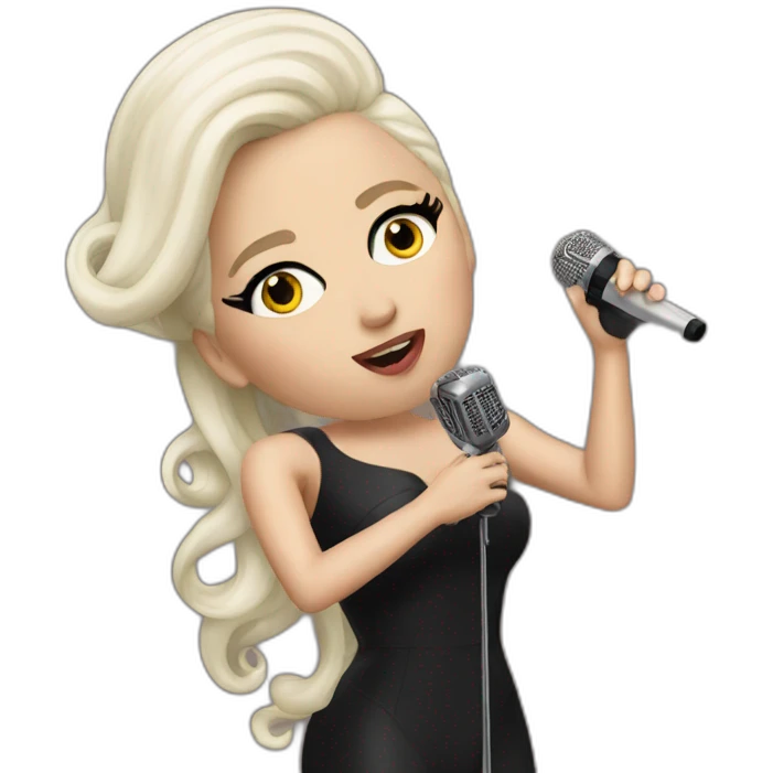lady gaga singing emoji