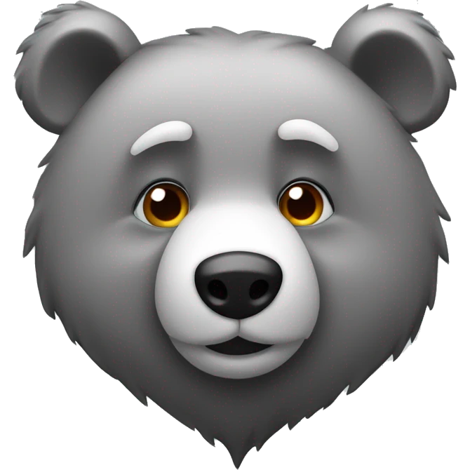 realistic-falling-in-love-grey-bear-with-eyes-in-the-form-of-hearts emoji