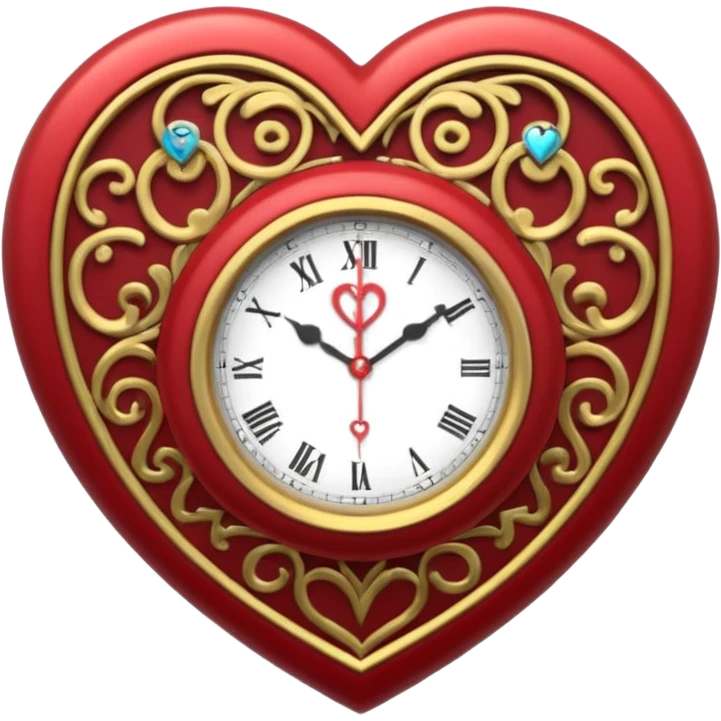 clock in heart emoji