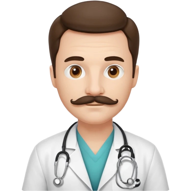 doctor with mustaches emoji