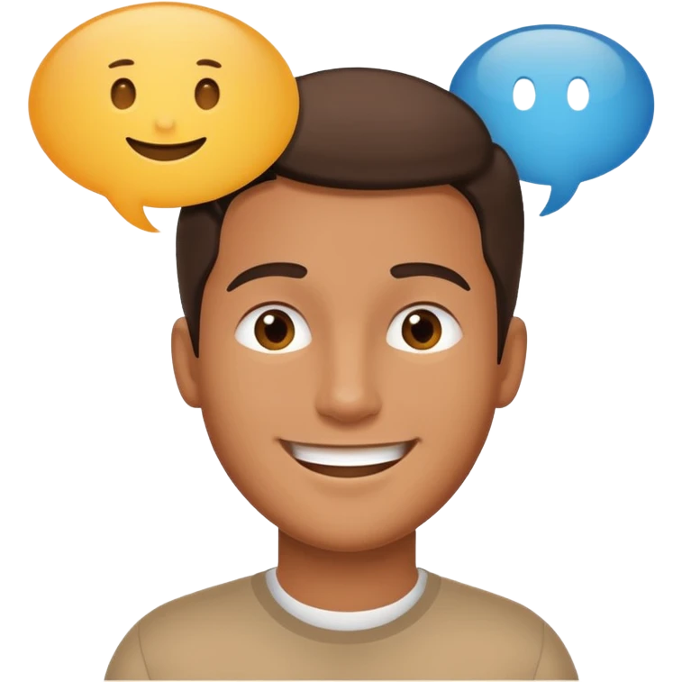 talking MAN with speech bubble emoji