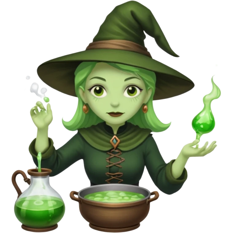 green witch cooking potion emoji