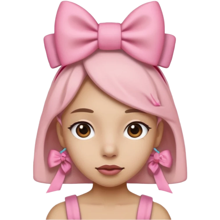 A tralaleritos with a pink bow in their head emoji