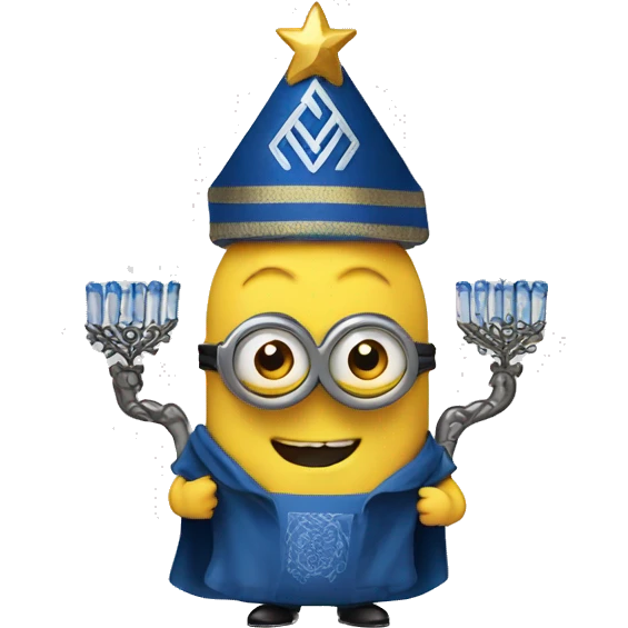 minion with a menorah  emoji