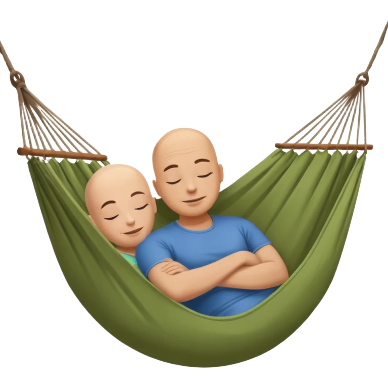 Bald in a hammock emoji