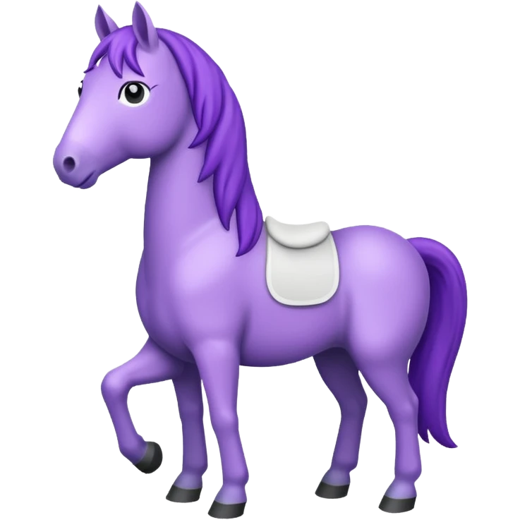 Purple horse wearing white t-shirt

 emoji