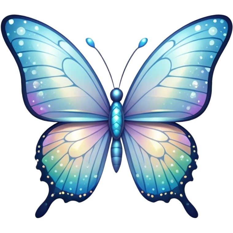 white sparkly butterfly emoji