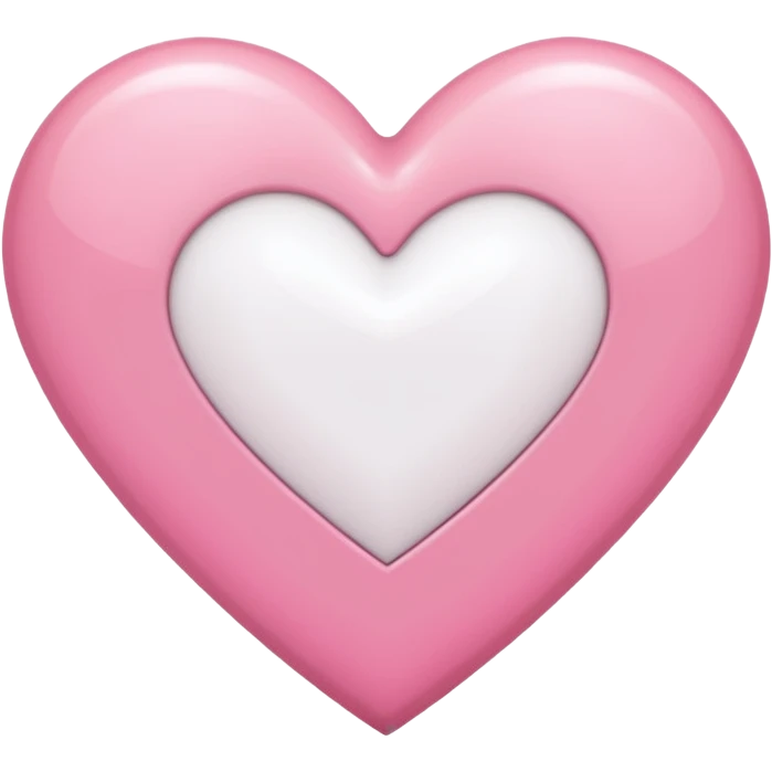 Coração rosa e branco emoji