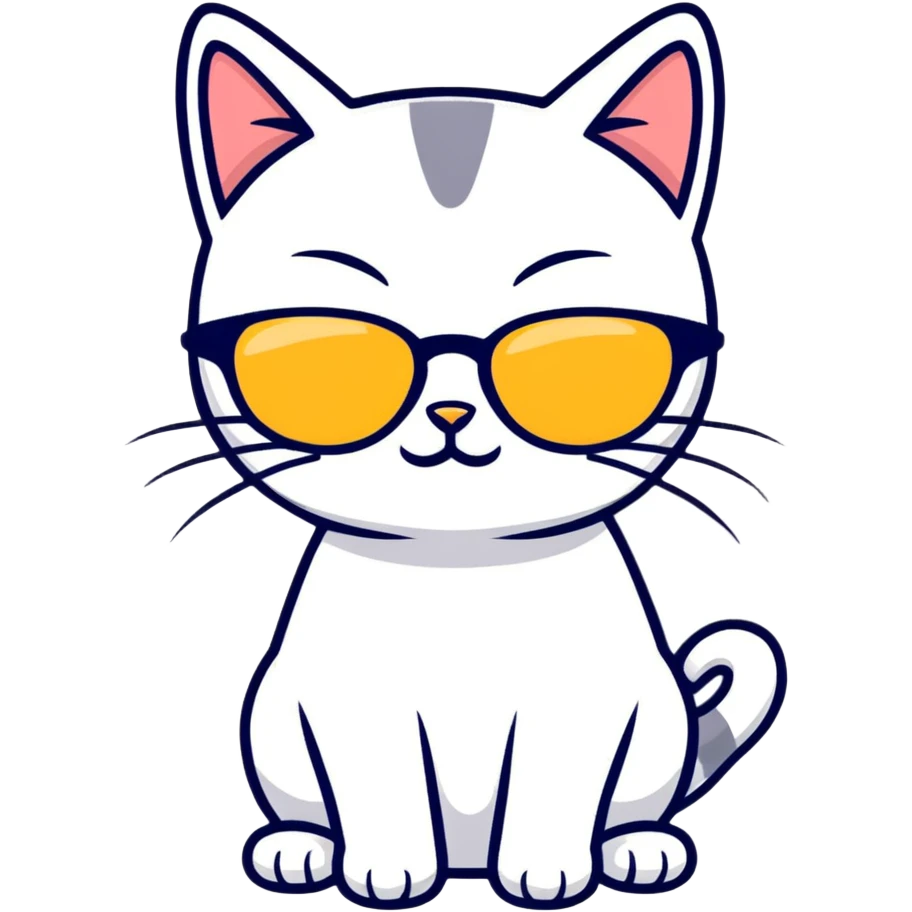 Cat with sunglasses emoji