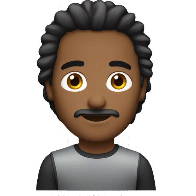 chico con anteojos, mullet, pelo negro emoji