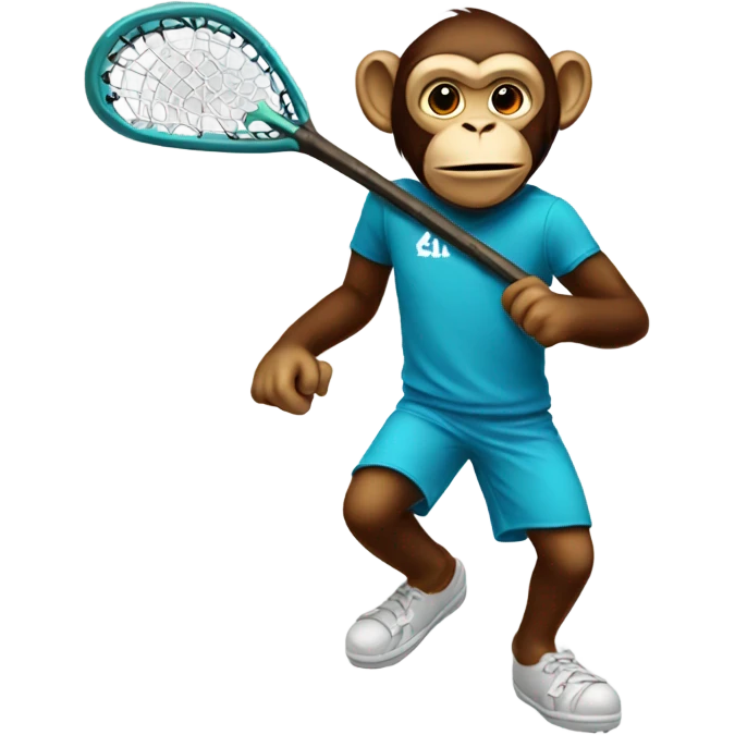 Monkey with a lacrosse stick emoji