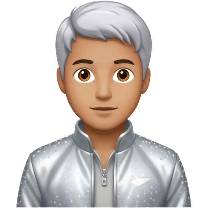 man with sparkling jacket emoji