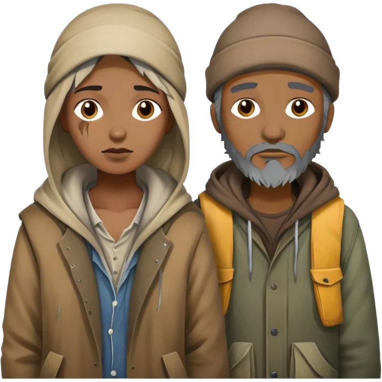Homeless couple emoji