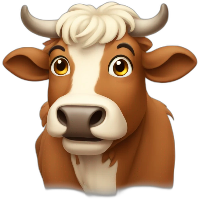 Boes cartoon caracter ox emoji