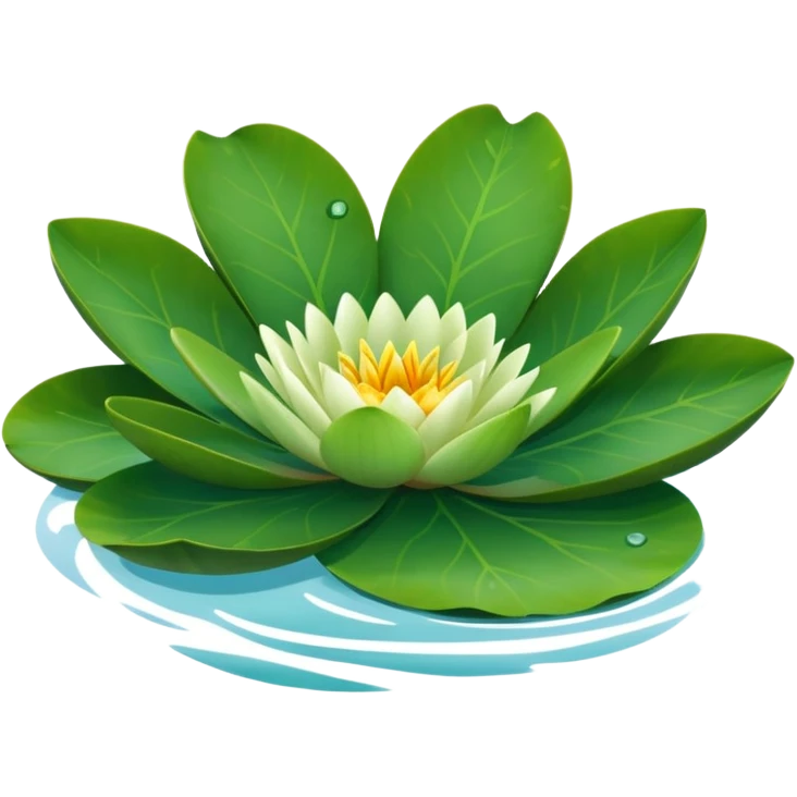Round water lily leaf emoji