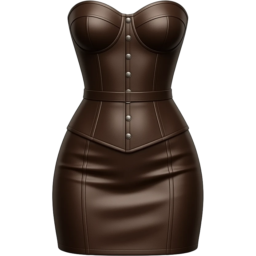 brown strapless mesh mini corset dress form fitting emoji