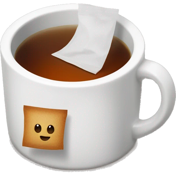 mug of tea with teabag sticking out emoji