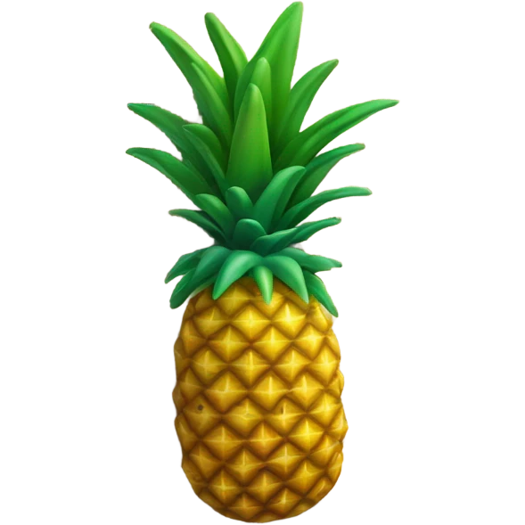 pineapple laying down on sand on the beach  emoji