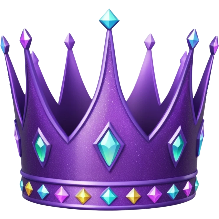 Purple Glitter Crown emoji