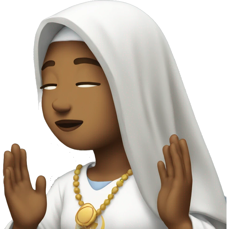 mary praying to god emoji