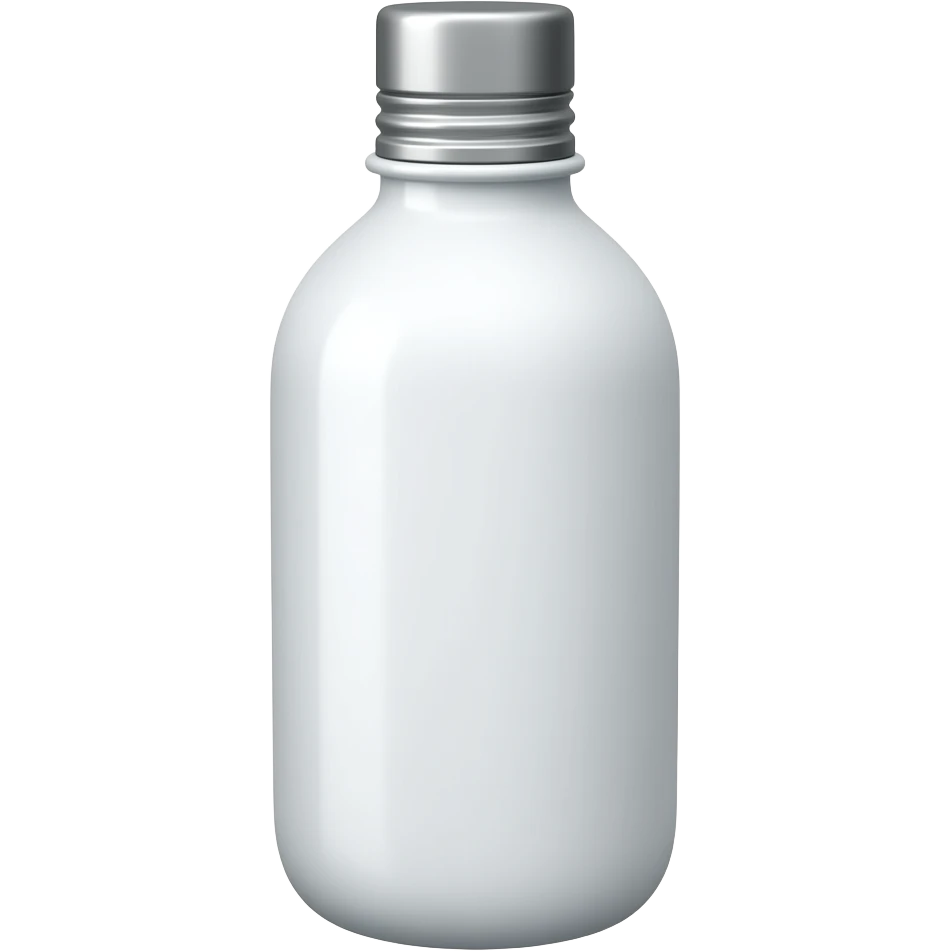 24oz white water canister with aluminum cap emoji