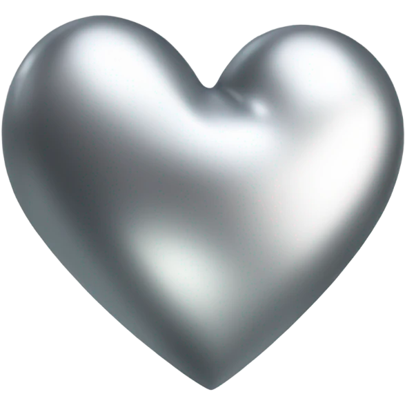 the empty Silver heart emoji