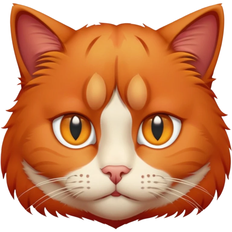Sad red-haired cat with a tear near his right eye
 emoji