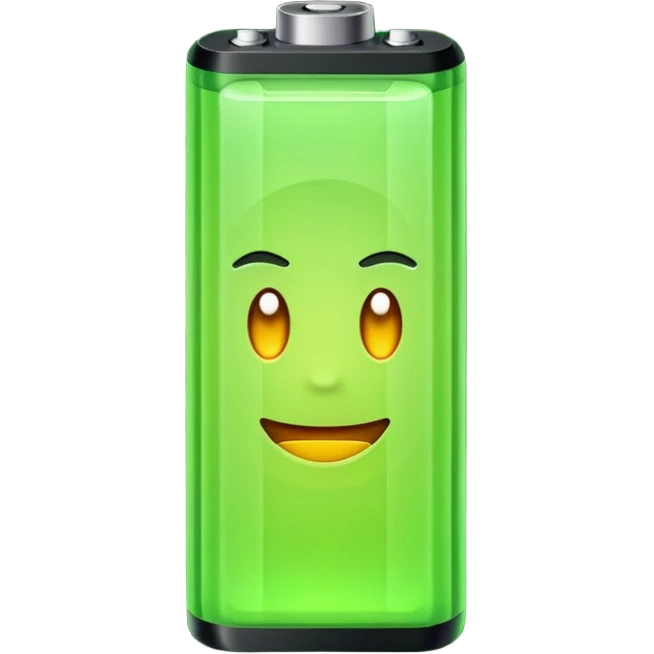 батарейка с энергии , зеленая emoji