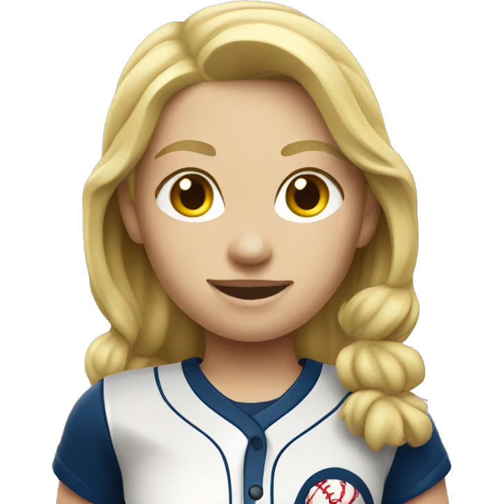 Blonde softball player emoji