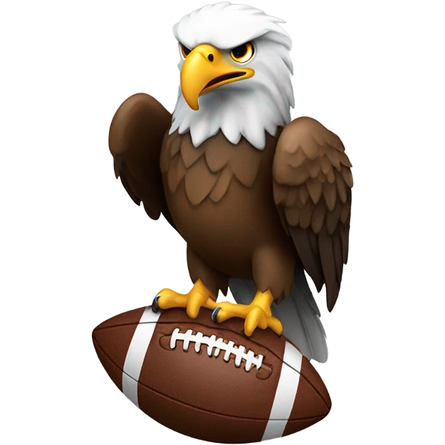 Eagle with a football emoji