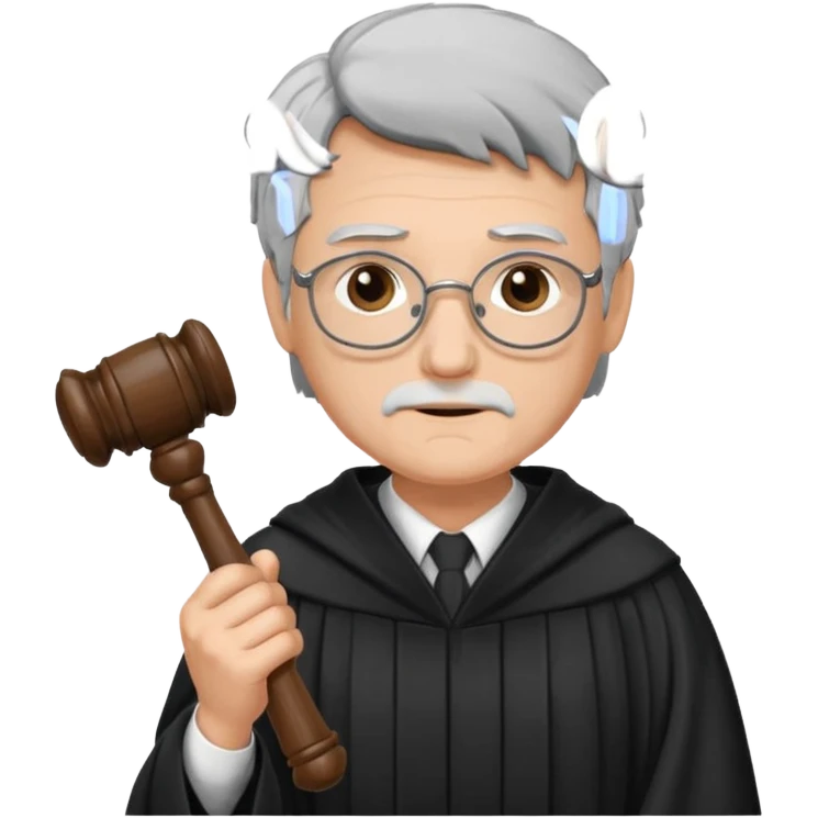 Judge Holding gavel  emoji