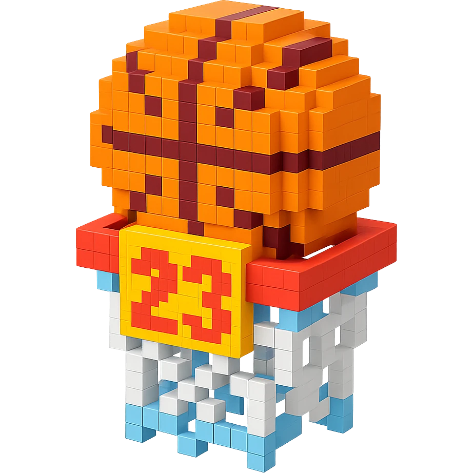 баскетбольный мяч с надписью "23" в сетке, no background emoji