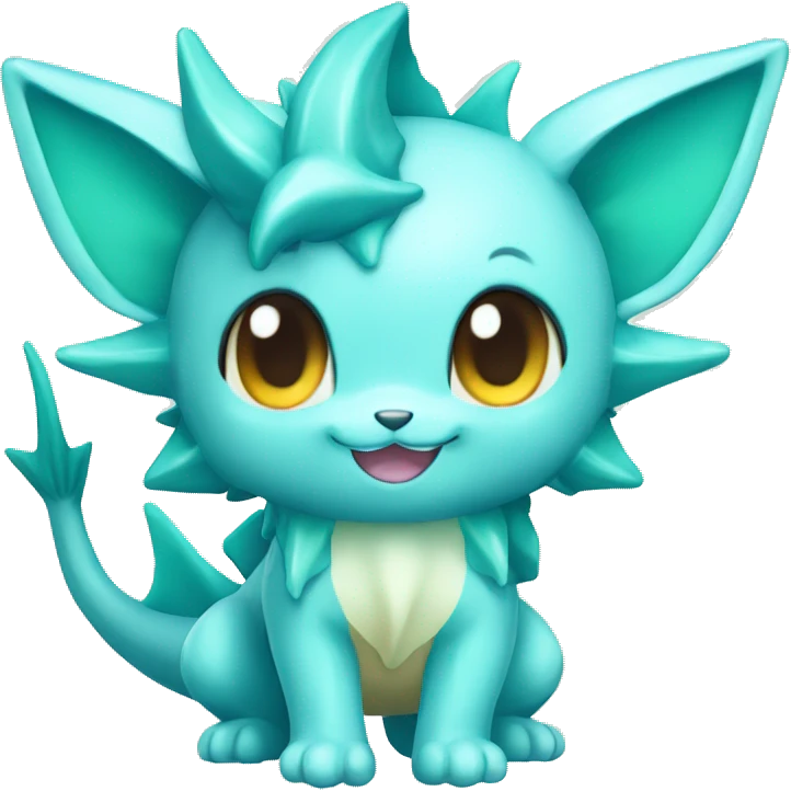 Kawaii Vaporeon full body emoji