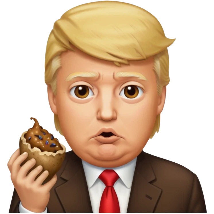 Trump eating poop  emoji