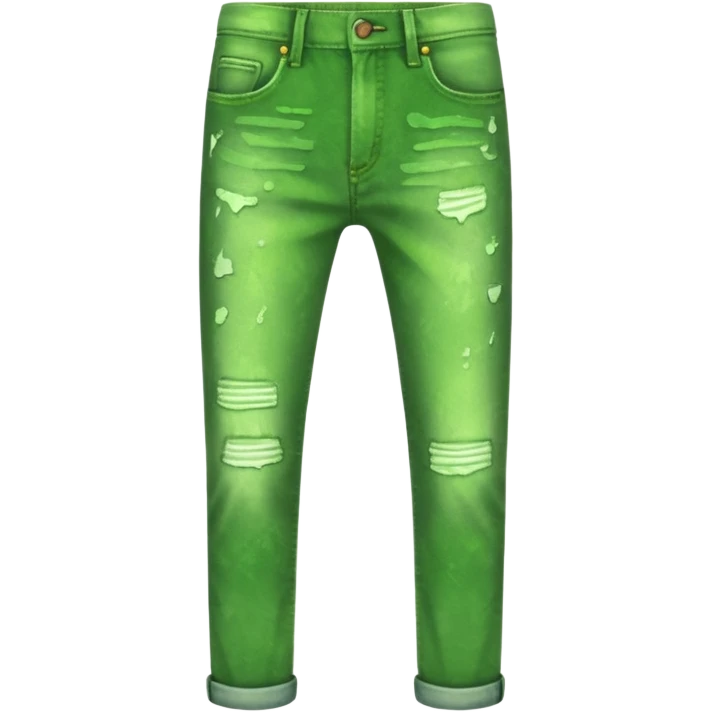 paint splashed green pants emoji