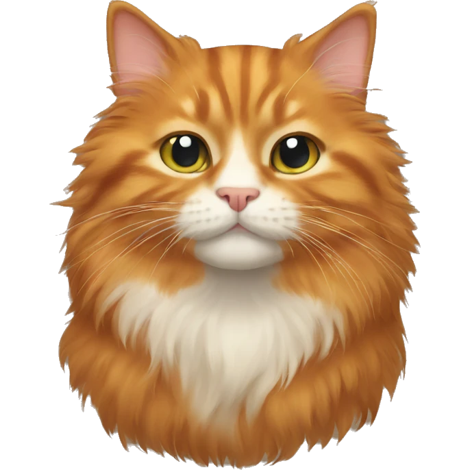 Fluffy ginger cat emoji