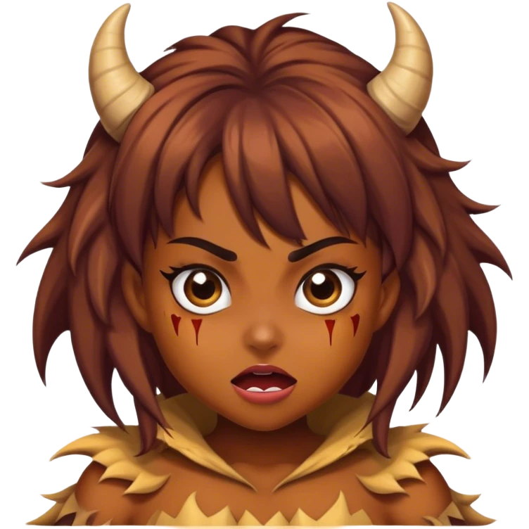 Fait moi une emote de Bouh, la petite fille humaine dans Monstre et Compagnie avec son costume de monstre en faisant RWOAR emoji
