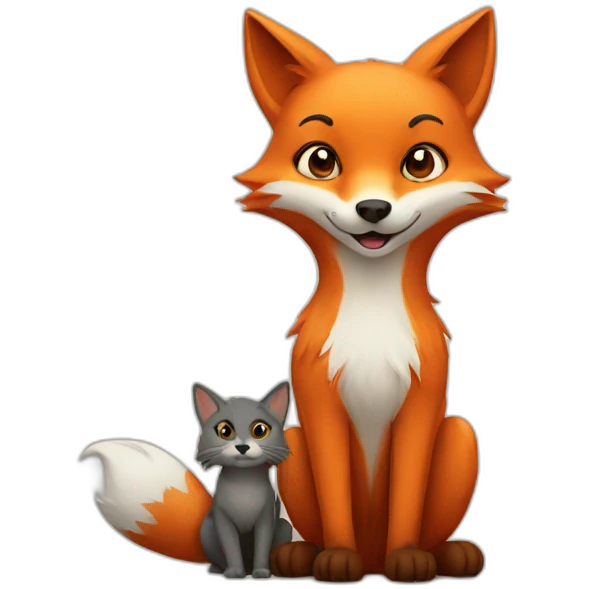 Fox with a cat emoji