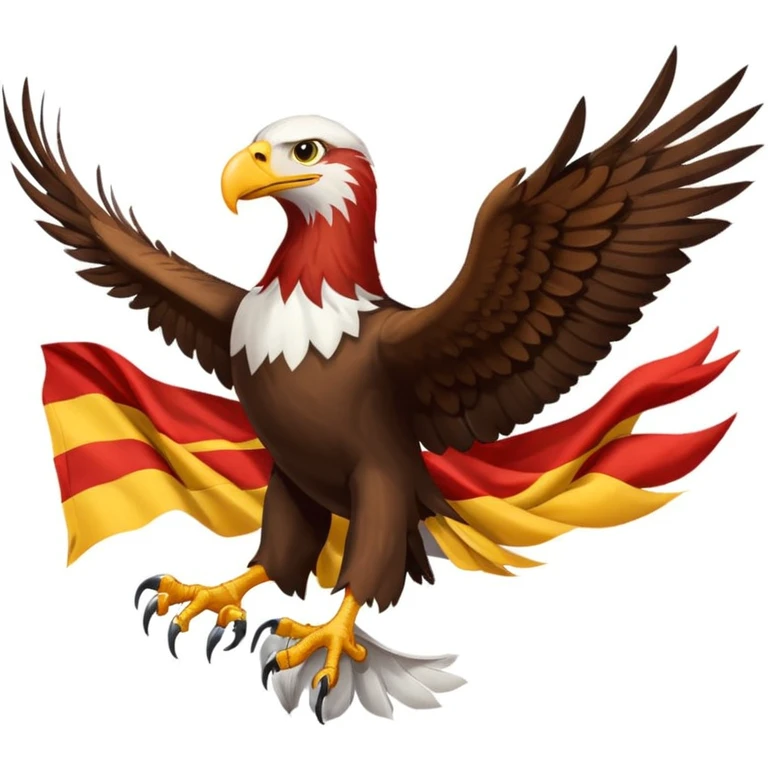 An eagle in the center of the Spanish flag  emoji
