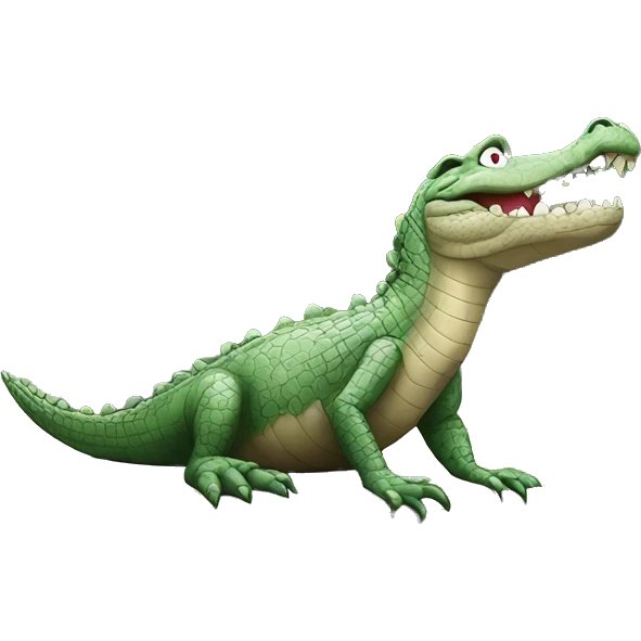 Crocodile siting on a grave in a cementery emoji