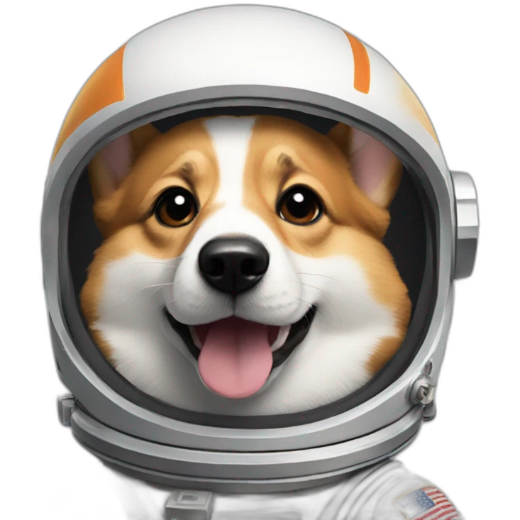 Astronaut corgi emoji