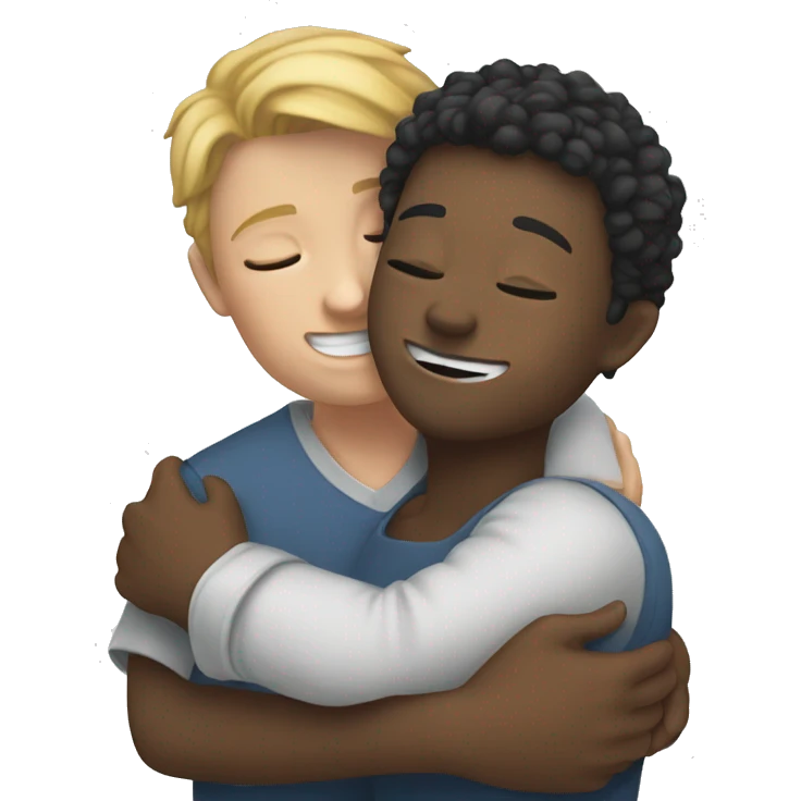 hug White people emoji