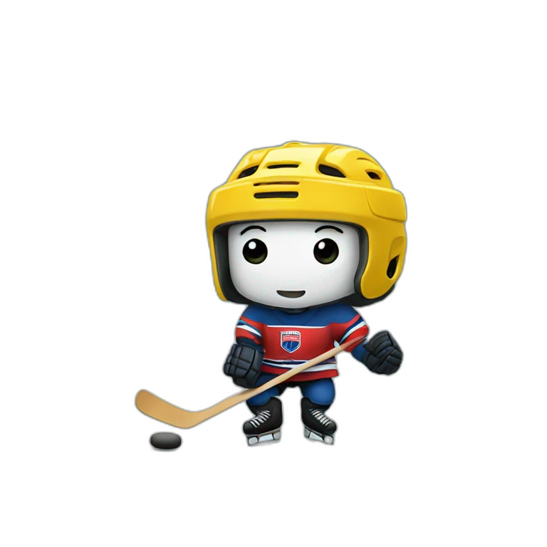 Hockey on field emoji