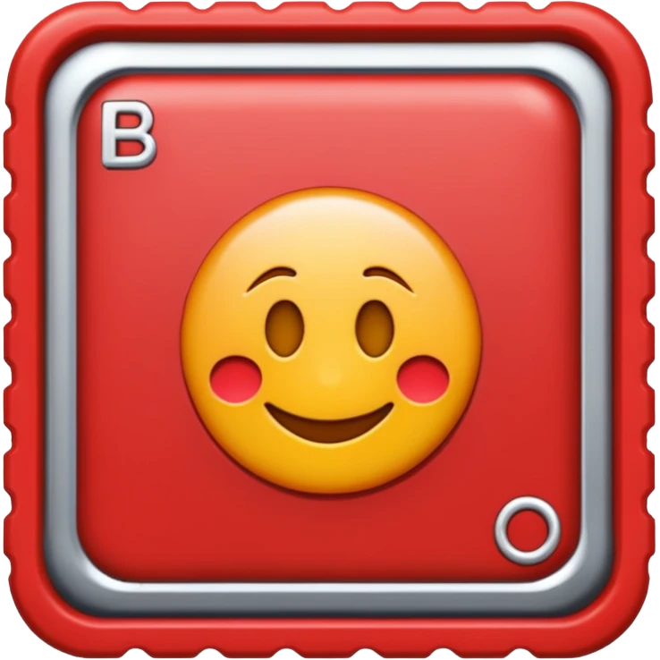 make me a stamp with the emoji B on it emoji