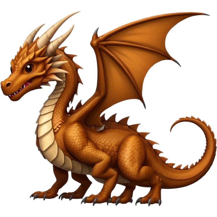 Brown winged dragon emoji