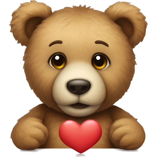 teddy bear with heart emoji