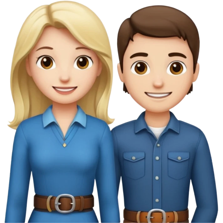 Girl belt over in front of the guy emoji