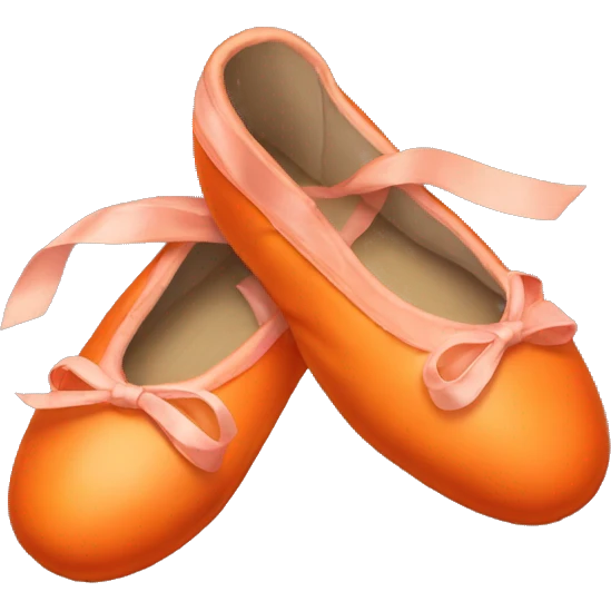 Orange ballet shoes emoji
