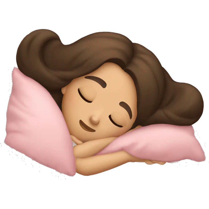 Brunette girl sleeping emoji